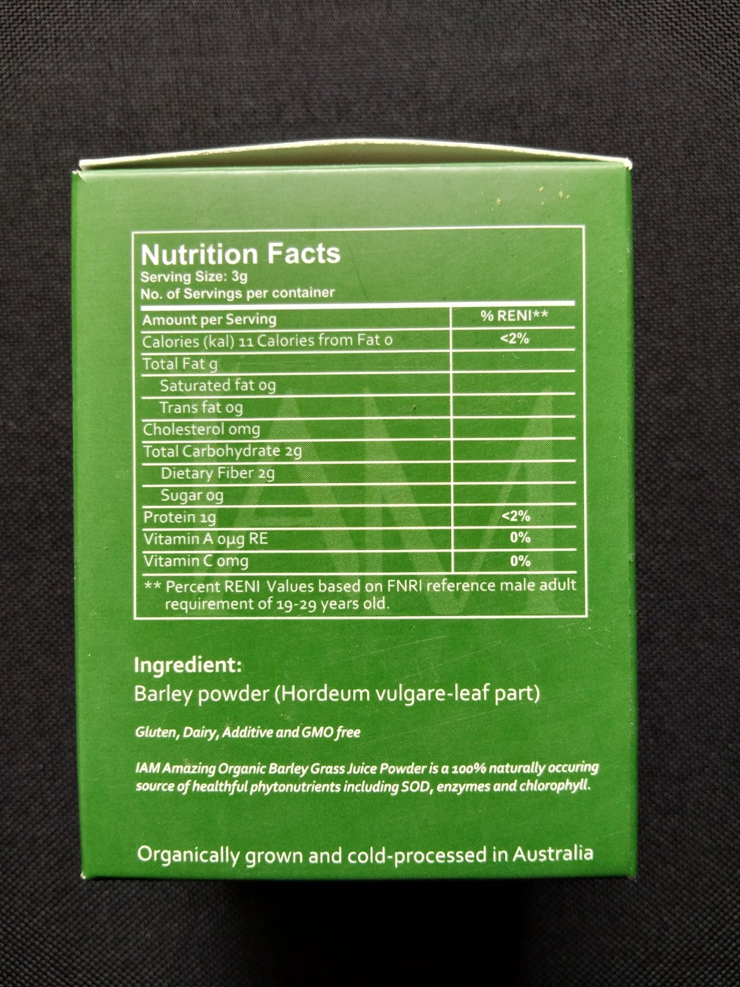 3 Boxes – IAM Worldwide Pure Organic Barley Powder Drink Mix (3g x 30 Sachets)