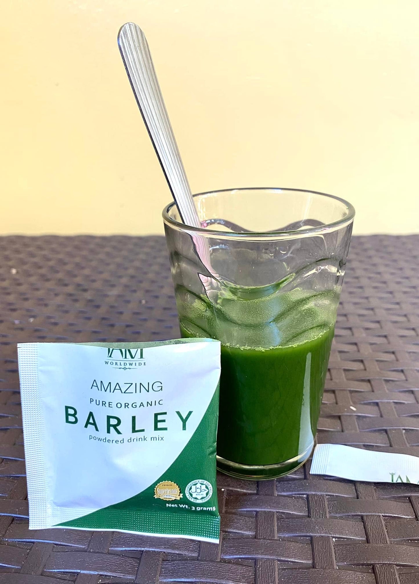 6 Boxes of IAM Worldwide Pure Organic Barley Powdered Drink Mix (3g x 60 Sachets)