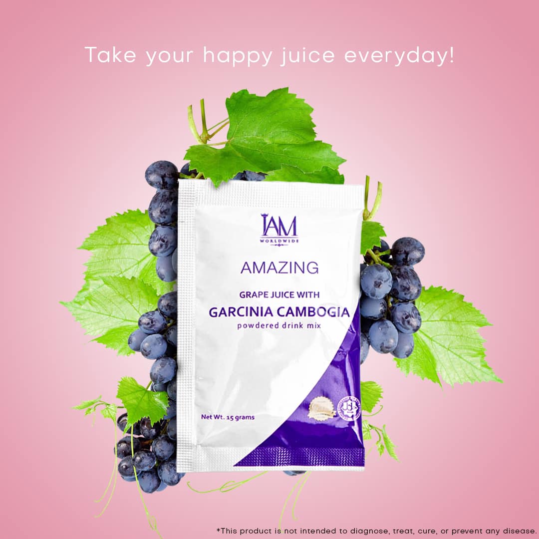 1 Box of IAM Worldwide Garcinia Cambogia Grape Juice - 10 sachets