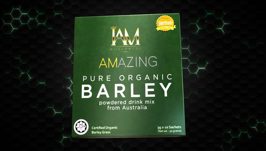 3 Boxes – IAM Worldwide Pure Organic Barley Powder Drink Mix (3g x 30 Sachets)
