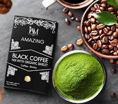 IAM Worldwide Black Coffee with Barley ( 1 box - 10 Sachets )